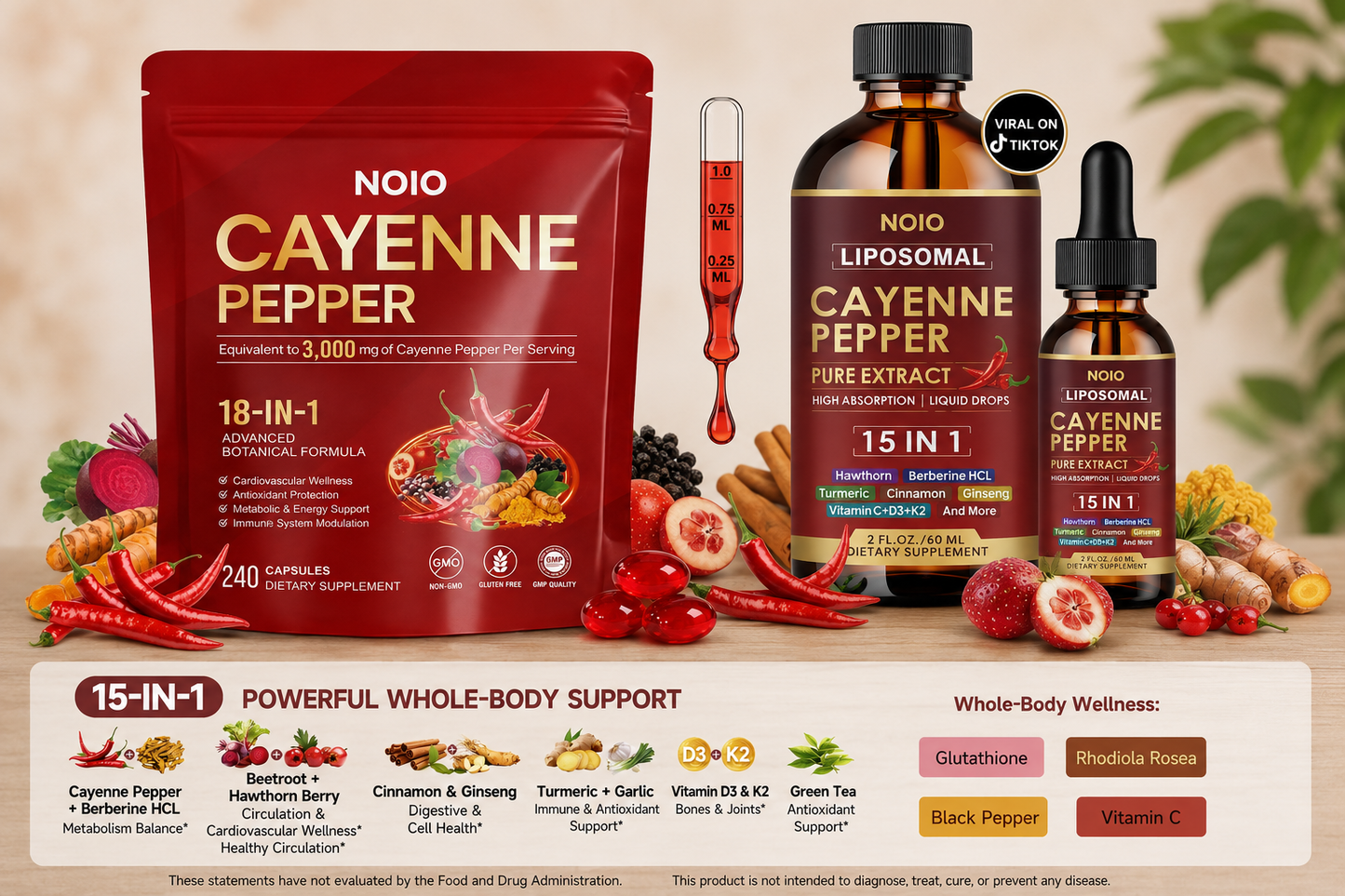 Cayenne Pepper Liquid Drops – Advanced Circulation & Daily Wellness Support