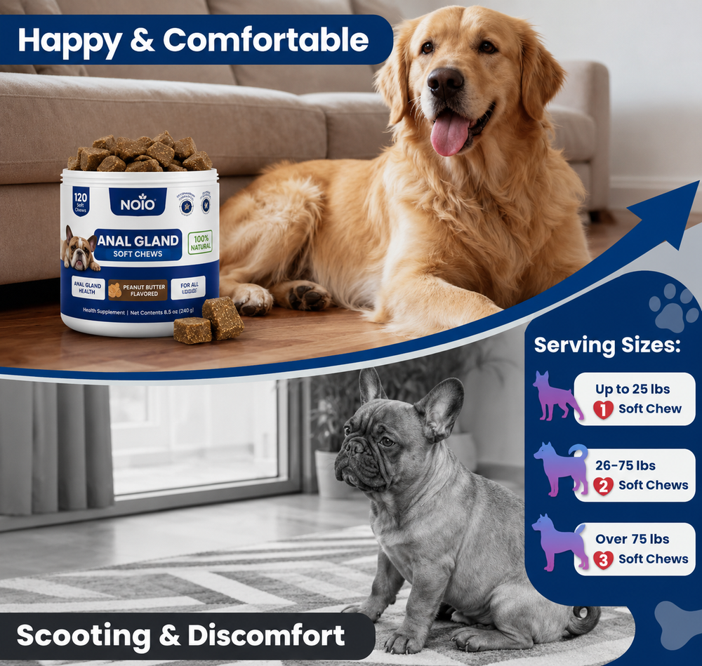 NOIO Anal Gland Support Chews for Dogs All size
