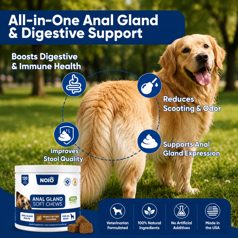 NOIO Anal Gland Support Chews for Dogs All size