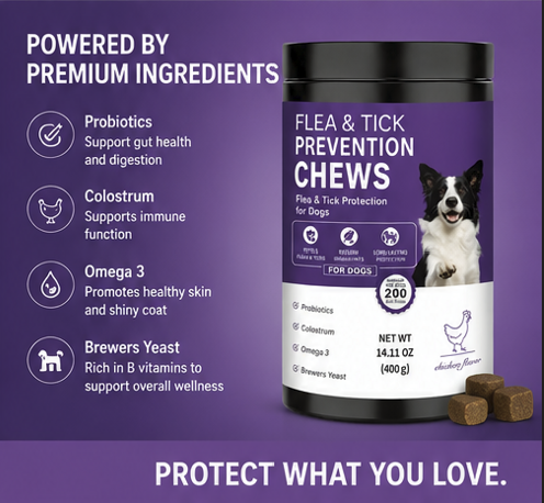 Natural Flea and Tick Support Chews
