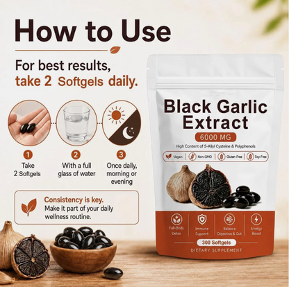 Black Aged Garlic Extract Soft Gel Capsules