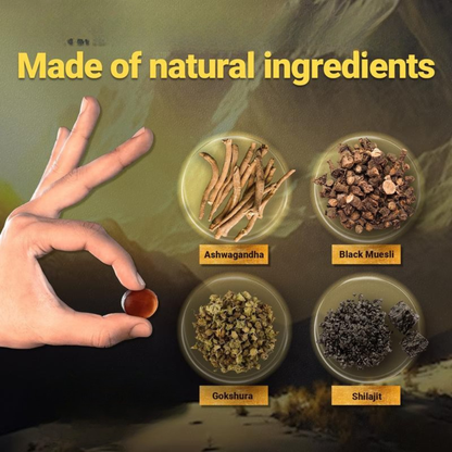 Himalayan Natural Shilajit Gummies 3000mg – Energy, Stamina & Vitality Support