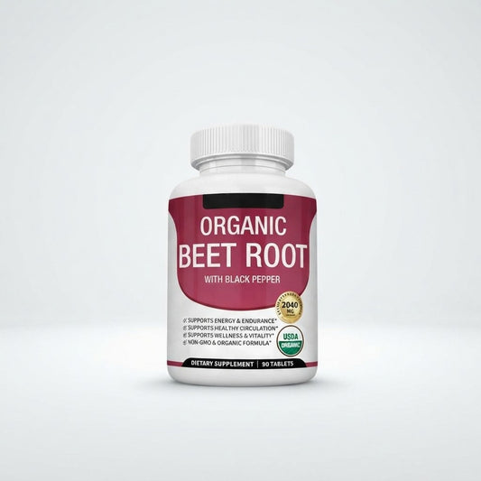 Organic Beet Root for Healthy Circulation and Daily Vitality- Powdered Tablets