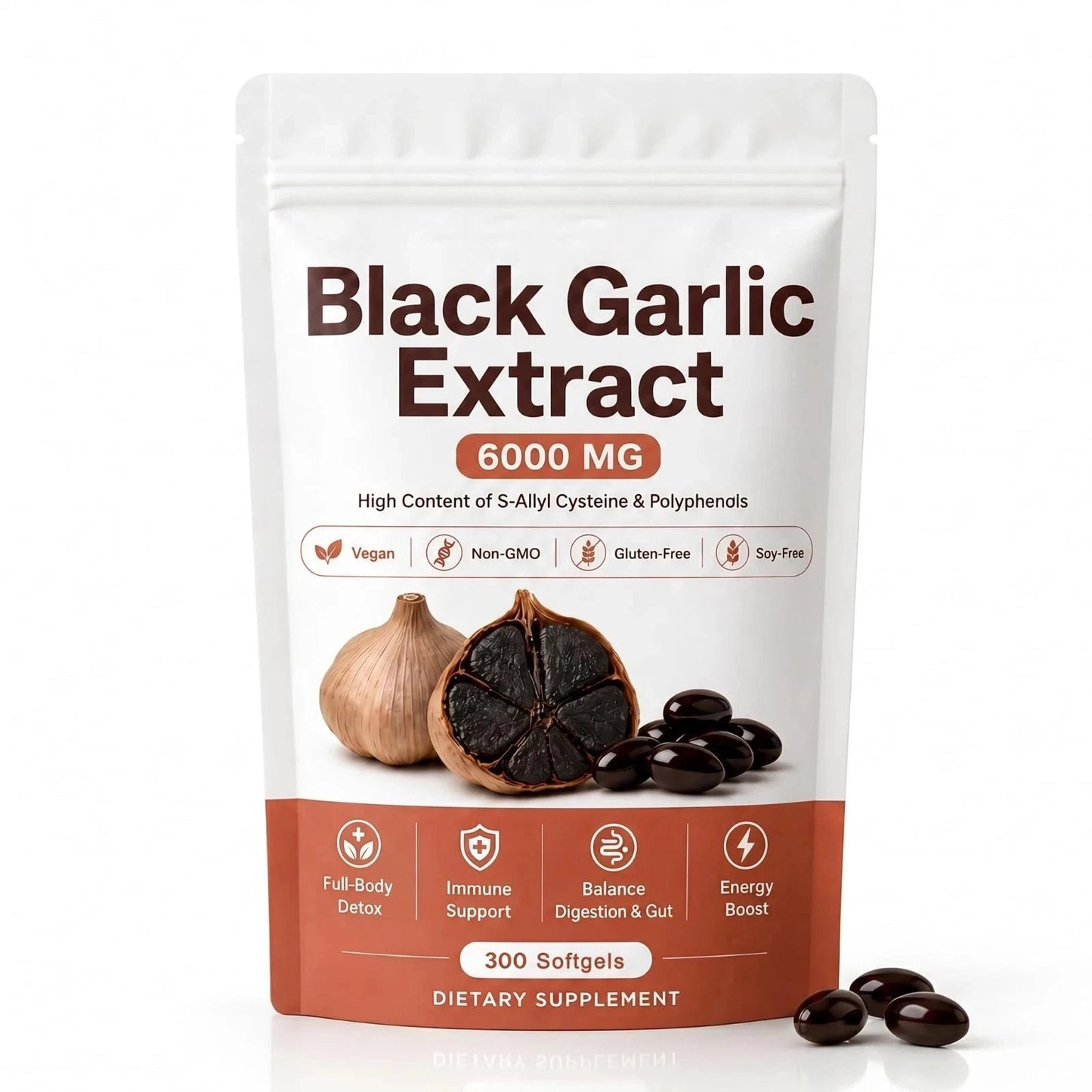 Black Aged Garlic Extract Soft Gel Capsules